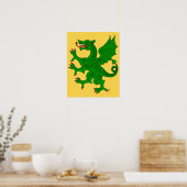 Dragon Rampant Vert Poster (Keuken)