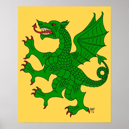 Dragon Rampant Vert Poster (Voorkant)