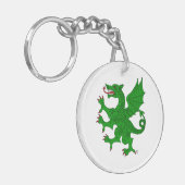 Dragon Rampant Vert Sleutelhanger (Voorkant Links)