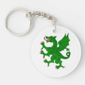 Dragon Rampant Vert Sleutelhanger (Voorkant)
