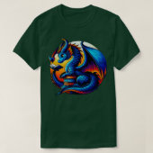 Dragon Reading a Book Bookworm Book Lover 2 T-shirt (Design voorkant)