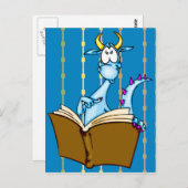 Dragon Reading Book Briefkaart (Voorkant / Achterkant)