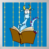 Dragon Reading Book Poster (Voorkant)