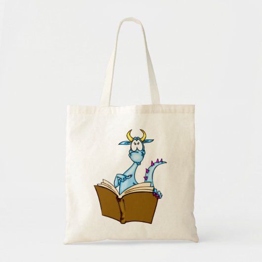 Dragon Reading Book Tote Bag (Voorkant)