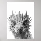 Dragon Realistic Portrait Kind Child Room Poster (Voorkant)