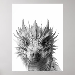 Dragon Realistic Portrait Kind Child Room Poster