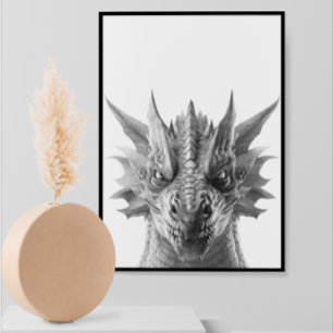 Dragon Realistic Portrait Kind Child Room Poster