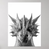 Dragon Realistic Portrait Kind Child Room Poster (Voorkant)