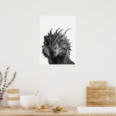 Dragon Realistic Portrait Kind Child Room Poster (Keuken)