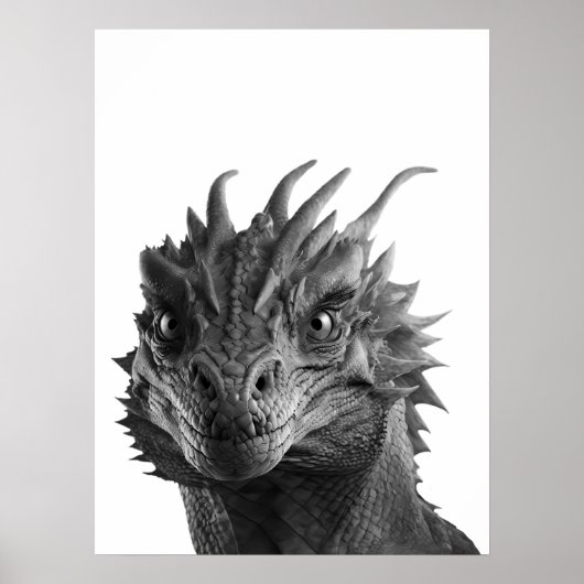 Dragon Realistic Portrait Kind Child Room Poster (Voorkant)