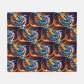 Dragon Realm 2 Fleece Deken (Voorkant (Horizontaal))