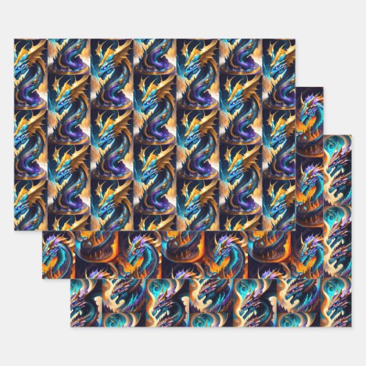 Dragon Realm Collectie Inpakpapier Vel (Set)