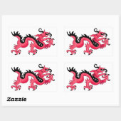 Dragon Rechthoekige Sticker (Vel)