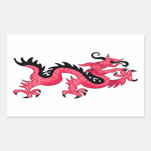 Dragon Rechthoekige Sticker