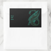Dragon Rechthoekige Sticker (Tas)