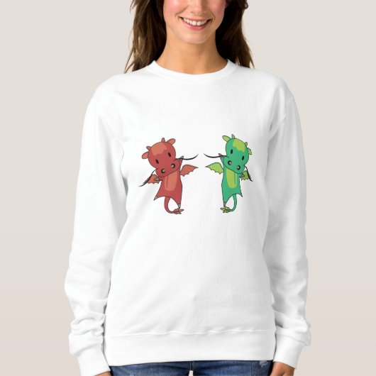 Dragon Red Dragon Fairy Tale Fantasy Trui (Voorkant)