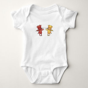 Dragon Red en Yellow Dragon Fairy Tale Fantasy Romper
