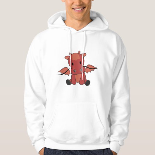 Dragon Red Fairy Tale Fantasy Cute Animals Hoodie (Voorkant)