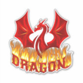 Dragon Red Fire Sticker (Voorkant)