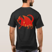 Dragon Red Gold Front-DRAGON ENERGY ENERGY STAR T-shirt (Achterkant)
