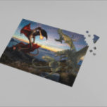 Dragon Red Green Battle Fantasy Legpuzzel<br><div class="desc">Dit ontwerp kan worden gepersonaliseerd door de aanpassingsoptie te kiezen om tekst toe te voegen of andere veranderingen aan te brengen. Als dit product de optie heeft om het ontwerp naar een ander object over te brengen, moet u het ontwerp zo nodig aanpassen. Neem contact met me op colorflowcreations@gmail.com als...</div>