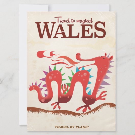 Dragon-reisposter Magical Wales Dragon Kaart (Voorkant)