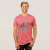 Dragon Rests, Horse Rises | Lunar New Year | Light Tri-Blend Shirt (Voorkant volledig)