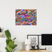 "Dragon Ride" 24x18 abstract Poster (Thuiskantoor)
