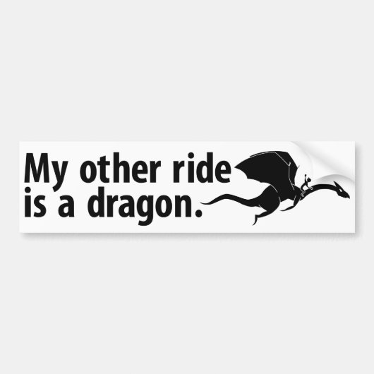 Dragon Ride Bumpersticker (Voorkant)