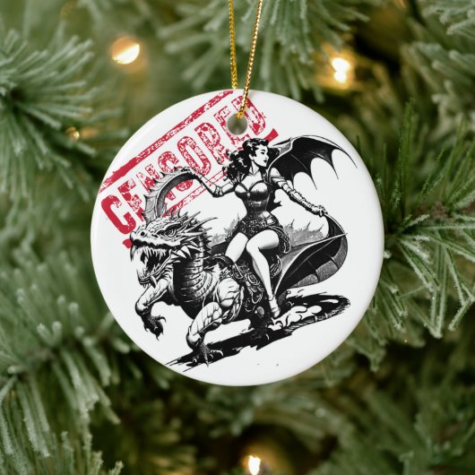 Dragon Ride Delight Keramisch Ornament (Boom)