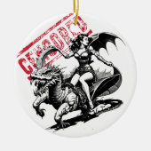 Dragon Ride Delight Keramisch Ornament (Voorkant)
