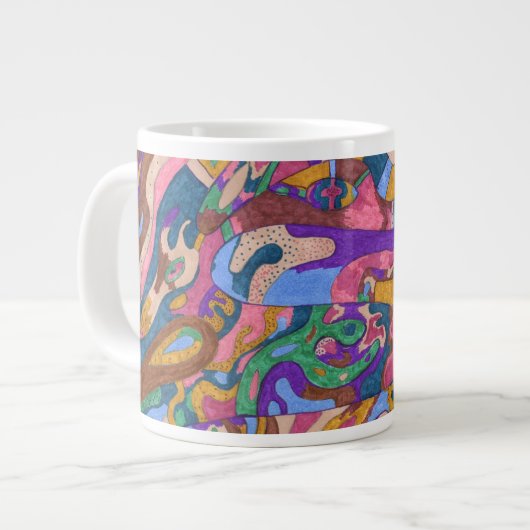 Dragon Ride, origineel Abstract Grote Koffiekop (Links)