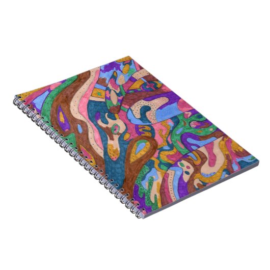 "Dragon Ride" Origineel Abstract Notitieboek (Rechterzijde)
