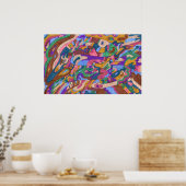 Dragon Ride, origineel Abstract Poster (Keuken)