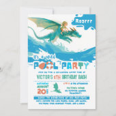 Dragon Ride Pool Party Uitnodiging voor verjaardag (Voorkant)