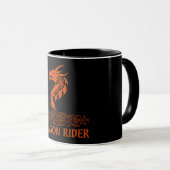 Dragon Rider Cool Trendy Fantasy Red Typography Mok (Voorkant rechts)