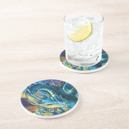 Dragon Rider en Sorcerer Zandsteen Onderzetter (Zijkant)