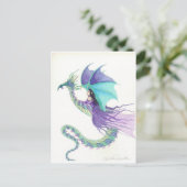 dragon rider fairy briefkaart (Staand voorkant)