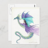 dragon rider fairy briefkaart (Voorkant / Achterkant)
