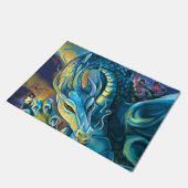 Dragon Rider Fantasy Art Deurmat (Schuin)