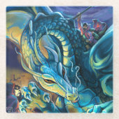 Dragon Rider Fantasy Art Glazen Onderzetter (Voorkant)