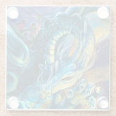 Dragon Rider Fantasy Art Glazen Onderzetter (Achterkant)