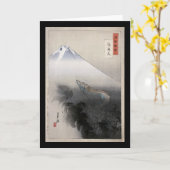 Dragon Rising to Heavens Ogata Gekko Fine Art Kaart (Gele Bloem)