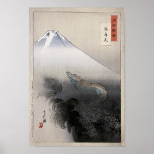 Dragon Rising to Heavens Ogata Gekko Fine Art Poster