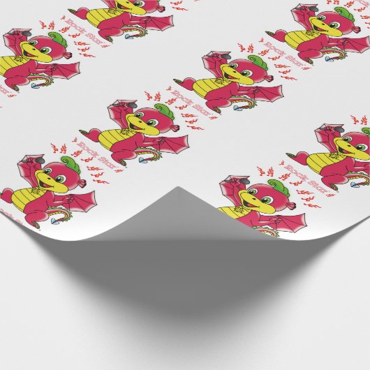 Dragon Rockstar™ Cadeaupapier (Hoek)