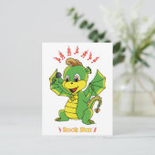 Dragon Rockstar™ Post Cards Briefkaart (Staand voorkant)