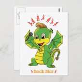 Dragon Rockstar™ Post Cards Briefkaart (Voorkant / Achterkant)