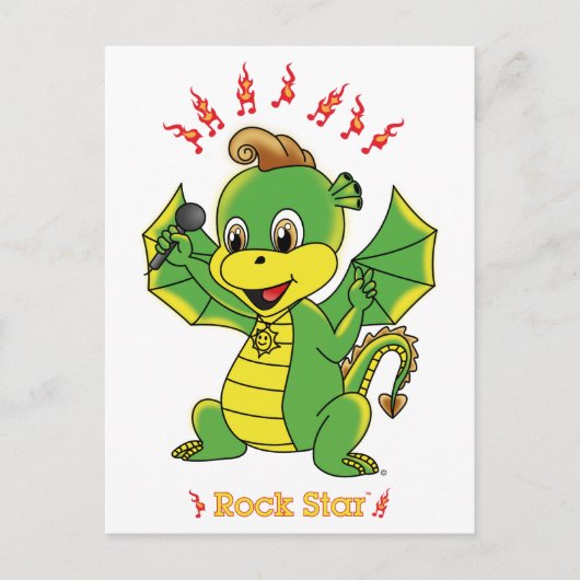 Dragon Rockstar™ Post Cards Briefkaart (Voorkant)
