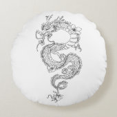 Dragon Rond Kussen (Voorkant)