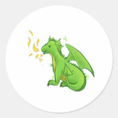 Dragon Ronde Sticker (Voorkant)